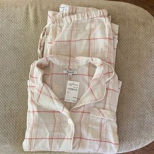 NWT Pearl Ivory cotton Madewell pajama set
